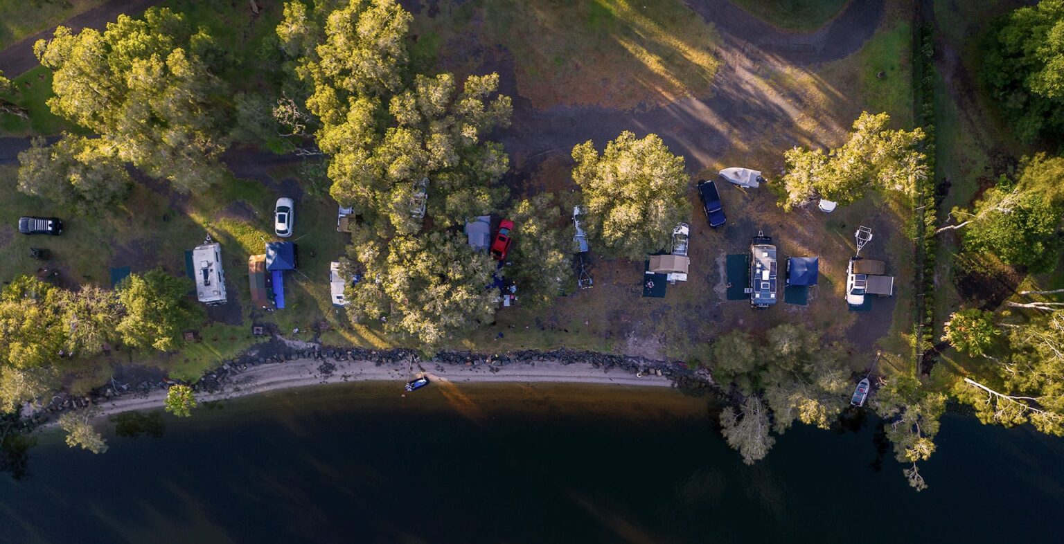 Riverfront offgrid campground Myall River Camp